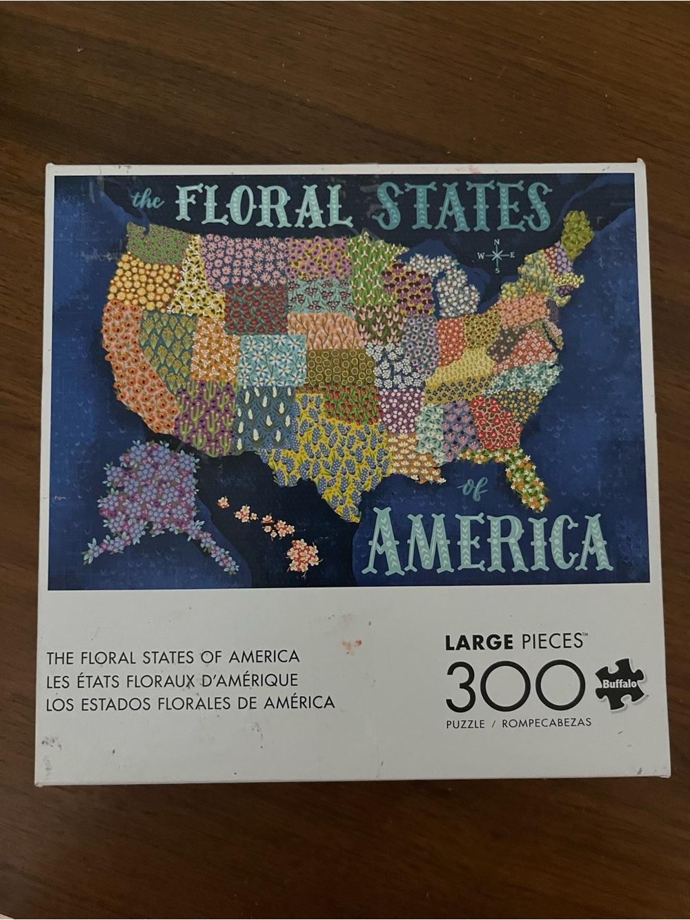 The Floral States of America 300-Piece Jigsaw Puzzle - Multicolor
